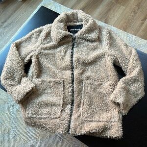 Steve Madden teddy bear jacket zip front jacket.